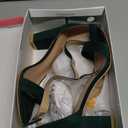 Allegra K Women's Open Toe High Chunky Heel Buckle Ankle Strap Sandals, 11