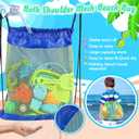 Beach Toys, 36Pcs Dinosaur Sand Toys for Kids Toddlers, Sandbox Toys with 2 Truck, Collapsible Beach Bucket, Mesh Bag, Sand Molds, Sand Castle Building Kit, Travel Beach Toy for Kids Toddlers Ages3-12