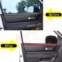 Aunginsy Car Inner Door Panel Strips Trim Compatible with Toyota Tundra Crew Max 2022-2026, Pickup Truck Front Rear Door Armrest Panel Molding Decorative Cover Protector ABS Interior Accessories