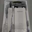 BrosTrend AC1200 Outdoor WiFi Extender Long Range, Dual Band 5GHz + 2.4GHz, IP65 Weatherproof Gigabit Signal Booster, PoE Powered, with Passive PoE Injector, 2x 5dBi Antennas, Works for Yard, Farm, RV