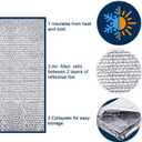 Frienda Rv Window Reflective Insulation Roll 47.2inch*15ft Double Aluminum Foil Heat Bubble Thermal Window Shade Door Cover Blackout for Garage Roof Travel Camper Skylight Shield