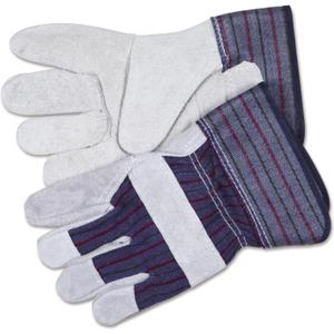 Memphis 12010XL Split Leather Palm Gloves, X-Large, Gray, Pair
