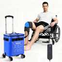 Ice Machine for Knee After Surgery, Cold Therapy Machine for Knee Replacement, Portable Ice Therapy Machine with Wheels, Handle for Pain Relief - Unisex for Men/Women (Blue)