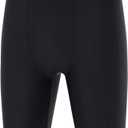 DEVOROPA Boys Swim Jammers Youth Competitive Swim Team Trunks Racing Swimsuit Athletic Swimming Shorts Slim/Standard/Husky (Medium, Black)