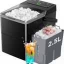 Silonn Ice Maker Countertop with Expandable 2.5L Ice Basket & 1.8L Water Tank, 9 Bullet Ice Cubes in 6 Mins, Portable Ice Maker with LED Touch Control, Self-Cleaning, 2 Ice Sizes for Home Kitchen