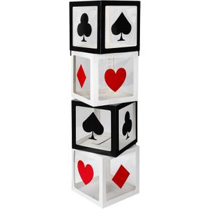 4 Pcs Large Casino Dice Favor Boxes 12 x 12 x 12 Inch Casino Theme Party Decorations Vegas Jumbo Giant Dice Centerpieces Graduation Prom Birthday Party Supply