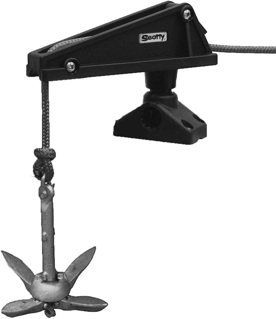 Scotty #276 Anchor Lock w/ #241 Side Deck Mount, Black