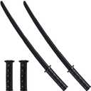 2PCS 3D Printed Gravity Retractable Samurai Sword Model Toys, Telescopic Plastic Katana Fake Sword Toy, Martial Arts Weapons for Play Fighting, Halloween Cosplay for Boys & Adults(Black)