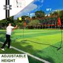 12FT/18FT Portable Volleyball Training Net for Hitting or Serving Drills, Outdoor & Indoor Freestanding Practice Net With Height Adjustable, Carry Bag, 42 inches x 144"