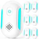 Ultrasonic Pest Indoor Repeller for Roach, Mouse, Rodent, Bugs, Mosquito, Spider, Mice, Ant, Plug-in Control Electronic Repellent 2 Mode (5 Pack)