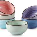 Selamica Ceramic Mini Bowls, 4 OZ Dipping Bowls, 3.5 Inch Gradient Color Set of 6, Microwave & Dishwasher Safe