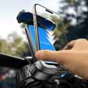 LISEN Bike Phone Holder, [Super Easy Install] 2025 Ultra Stable Motorcycle Phone Mount, Bicycle Handlebar Holder Mount for Adults Kids Bike Ebike Gear Accessories, for iPhone Samsung Google Pixel (Blue)