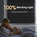 Coavas Blackout Window Privacy Film, Total 100% Light Blocking Window Tint for Home, Black Out Cover Room Darkening, Static Cling Removable Frosted Glass Door Coverings, 17.5 x 78.7 Inch, Blackout