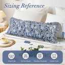 14x36 Inch Cotton Block Print Ruffle Sham Cover,Handmade Boho Floral Block Print Pillowcase,Ruffle Trim,Soft Decorative Cushion Case for Bedroom,Farmhouse&Cottagecore Bedding