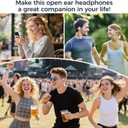 Open Ear Headphones Bluetooth 5.3, Air Conduction Sport Headphones with 12H Playtime, IPX6 Waterproof, Lightweight 20g Painless Wireless Earbuds for Running, Cycling, Workout