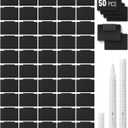 Mr. Pen- Basket Labels Clip On Set Bulk, 52 pcs, 50 Removable Bin Labels Clip On with 2 Chalk Markers, Basket Tags, Bin Clips (Black)