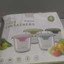 Freshmage 23oz Glass Meal Prep Containers with Lids, Airtight 3-Cup Glass Storage Containers Set, Heat-Resistant BPA-Free for Soup, Leftover, Microwave, Dishwasher, Fridge and Freezer Safe (4 Packs) (Multicolor+Dark Green)