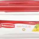 Rubbermaid 7J71 Easy Find Lid Square 9-Cup Food Storage Container and Lid (Pack of 4)