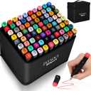 80 Colors Alcohol Markers, Art Markers for Kids Adults Artists Coloring Book Painting Sketching, Dual Tip Drawing Marker Set Perfect for Boys Girls Students Gift (80)