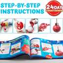 JOYIN 2025 Christmas Art & Craft Advent Calendar, 24 Days Christmas Countdown, Kids DIY Crafts with Children's Scissors Glue Lanyards Paint Watercolor Pens for Xmas Party Favor Gifts