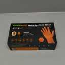 TREEGO 10 Mil Nitrile Gloves Disposable Orange Gloves - Heavy Duty Rubber Mechanic Gloves with Double Diamond Grip, Latex Free Industrial Work Gloves for Tools & Garage, 50 Count Medium