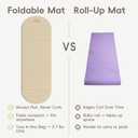 WeiLa Foldable Yoga Mat,10mm Extra Thick,Extra Long (75"x26") for Women&Men