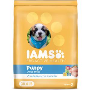 IAMS Proactive Health Large Breed Puppy Food with Real Chicken, 30.6 lb. Bag (30.6 Pound (Pack of 1)