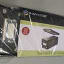 Snap-N-Store CD Storage Box - 2 Pack - Durable 5.1 x 5.1 x 13.2 Inch Disc Holders with Lids to Store up to 52 CDs - Black