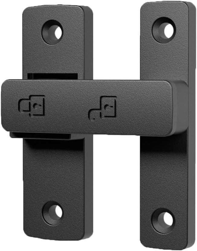 Heavy-Duty Flip Latch Lock 90/180 Degree Sliding/Swinging Door Lock Latch Bolt for Gate Barn Garage Garden Fence Shed Window Cabinet (180 Degree, Black)