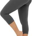 High Waisted Leggings for Women - No See Through Tummy Control Cycling Workout Yoga Pants with Pockets Reg & Plus, Small