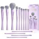 Jessup Makeup Brushes Set Professional 14pcs Vegan Make Up Brushes, Foundation Eyeshadow Concealer Contour Powder Blush Blending Eyeliner Brush, Premium Synthetic Fiber, Luxury Purple T512