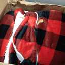 Homemate Electric Blanket Heated Throw - 50x60 Ultra Soft Cozy Flannel Heating Blanket with 10 Fast Heat Levels 8 Hours Auto Off Over-Heated Protection ETL Certification Keep Warm in Home Office (Red-black)