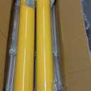 VEVOR Safety Bollard, 48 Inch Height Bollard Post, 5.5 Inch Diameter Steel Pipe Safety Bollard Post, Yellow Steel Bollard, Steel Safety Bollard with 8 Anchor Bolts, Perfect for Traffic-Sensitive Area