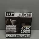 40-Pack Peel and Stick Tile Vinyl Floor Glossy 12x 12 inch, Waterproof Stick on Tiles for Bathroom, Kitchen, Dining Room, Cover 40 Sq. Ft, Light Grey&White Marble (20 per Color)