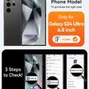 CANSHN Designed for Samsung Galaxy S24 Ultra Case Clear [Full Camera Protection] [Compatible with MagSafe] Non-Yellowing Shockproof Protective Phone Cover 6.8 Inch - Clear