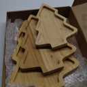 Patelai 3 Pieces Christmas Tree Charcuterie Boards Christmas Cutting Boards Christmas Wooden Serving Tray Kitchen Plates Dishes for Snacks Cookies