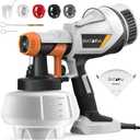 Paint Sprayer - BATAVIA HVLP Electric Spray Paint, 1200ml High Capacity Container Easy to Clean, 4 Nozzles and 3 Patterns, for Furniture, Cabinets, Fence, Walls, Door, Garden Chairs etc (Grey+Black)