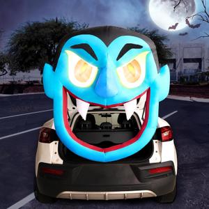 Joiedomi Halloween Inflatable Outdoor Decorations, Trunk or Treat Car Decorations Kit, Inflatable Scary Vampire with LEDs for Halloween Car Decor, Yard Decorations