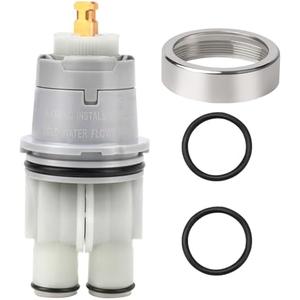 RP46074 Delta Shower Cartridge Replacement for Delta 13/14 Series Single Handle Bath Tub Shower Faucet Universal Delta Shower Valve Cartridge Replacement Parts Repair Kit with RP22734 Bonnet Nut
