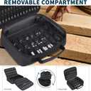 Portable Drill Bit Organizer Bag,Brill Bit Holder Tool Bag 1/4-Inch,3/8-Inch,1/2-Inch,138 Hole Socket Organizer,Screwdriver Bit Organizer Drive Bit Storage Drill Bit Carrying Case (Bag Only)