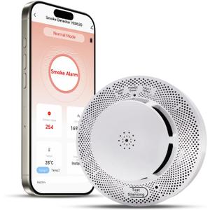 Smoke & Carbon Monoxide Detector, 3-Year Battery Powered,Photoelectric Smoke Alarm with Test/Silence Button, Sound Warning and LED Light Indicators, JTY-GW-YB0520