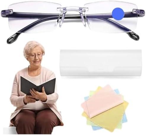 FENNIDICE Anti-Blue Light Presbyopia Glasses Auto Zoom Smart Look Far and Near for Reading Computer or TV