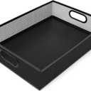 Desk Drawer Organizer, A4 Large Metal Mesh Desk Rrganizer Tray, Versatile Storage Box Set for Office Home Supplies,13 x 9 inches