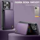 Vinich for iPhone 15 Pro Wallet Case with Card Holder, RFID Blocking Credit Slots Kickstand Shockproof Phone Cover Fit for iPhone 15 Pro 6.1" Purple
