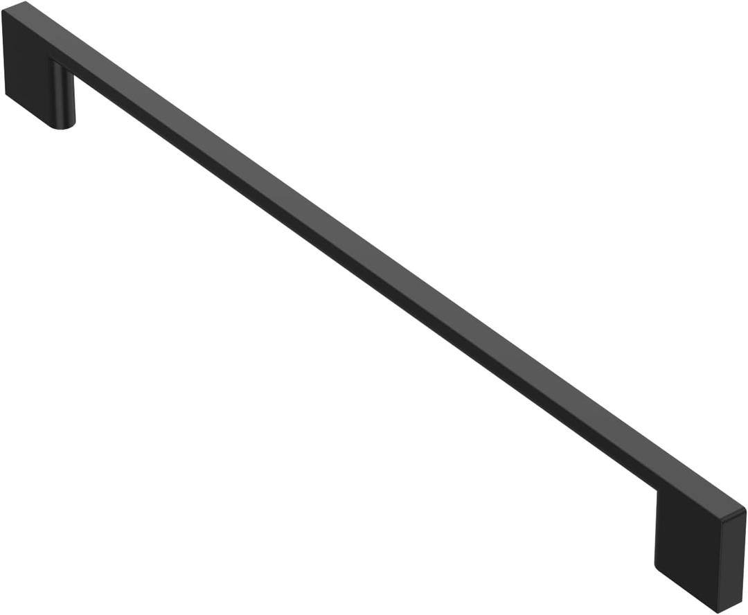 Alzassbg 10 Pack Matte Black Cabinet Pulls, 10 Inch(256mm) Hole Centers Rectangle Cabinet Handles Kitchen Pulls for Drawers and Cabinets AL3051MB