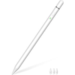 Pencil (1st Generation) for iPad 2018-2025, Stylus Pen for iPad with 10X Fast Charge, Tilt Sensitivity, Palm Rejection, Drawing Pen Compatible with ipad 6~11th, Mini 5/6, Air 3~5/M2 M3, Pro 11/12.9/M4 (Classic White)