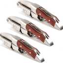 Professional Waiter Corkscrew Wine Key for Bartenders Set of 3,With Long Rosewood Handle Stainless Steel Handle Wine Opener for Bar Restaurant Waiters, Sommelier, Bartend (Rose Wood 3 Packs)