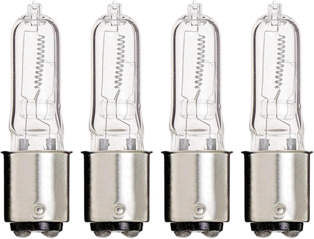 (Pack of 4) Q150CL/DC - 120-Volt - Halogen JD Type T4 - BA15D - DC Bayonet Base - 150-Watt - Clear Light Bulbs