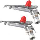 1.5" Agriculture Farm Irrigation Sprinkler Lawn Sprinkler Irrigation Spray Gun Large-Area Watering Spray 360 Rotary Farm Lawn Garden Irrigation, Pack of 2