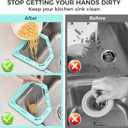 2 x Split disassembly Design, Easy to Clean Small Footprint Triangle Tri-Holder Filter with 200 pcs Sink Strainer Bag - Garbage Rack for Kitchen Food Waste Leftover Garbage (1holder+200Bags)